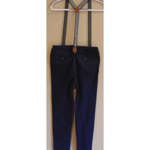 Bardot Junior Chinos Navy Pants Suspenders Boys 18 - Picture 3 of 8